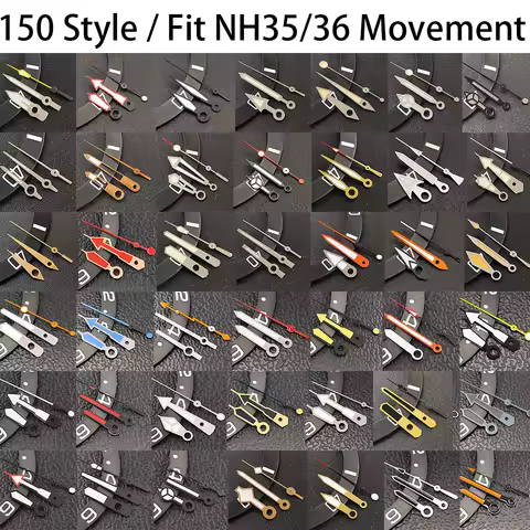 NH35 silver/black hands watch accessories watch hands NH36 pointer blue-green/green luminous fits N