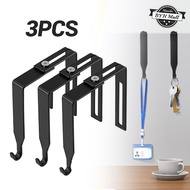 3Pcs Adjustable Cubicle Hooks Stainless Steel Universal Partition Duty Multipurpose Cubicle Hangers