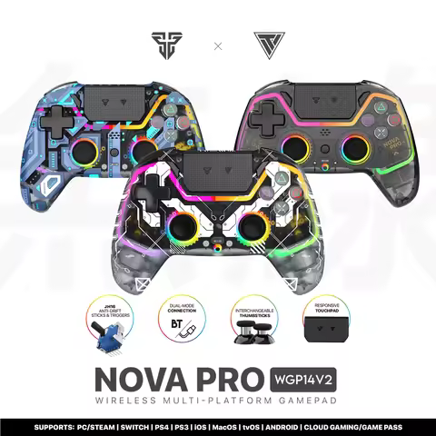 FANTECH WGP14 V2 Bluetooth Wireless Gamepad With Hall Effect Joystick & Trigger With Touch Pad For P