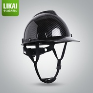 LIKAI Carbon Fiber Pattern Helmet Construction Site National Standard ABS Black Thickened Leader Sup