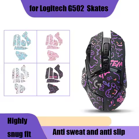 for Logitech G502 hero Mouse Grip Tape Skate Handmade Sticker Professional Non Slip Lizard Skin Suck