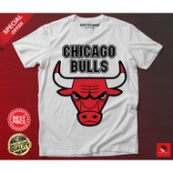 BAJU NBA TEAM CHICAGO BULLS T-SHIRT LENGAN PENDEK ROUNDNECK COTTON