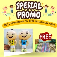 [BUY 2 GET 1 FREE VALVE BALLOONS] [JUMBO] Upin Ipin Retail 1pcs Cartoon Inflatable Balloons for Chil