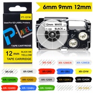 BYZ TAPE【Ready Stock】6mm 9mm 12mm Compatible Casio Label Tape XR Tape XR12WE XR12X XR12YW XR9WE XR6W