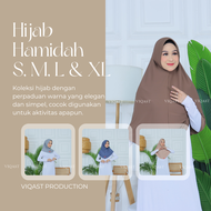 𝐕𝐈𝐐𝐀𝐒𝐓 - Paket Usaha Isi 5 Pcs bergo hamidah Jersey Premium size S, M, L & XL | Hijab Instan (BISA P