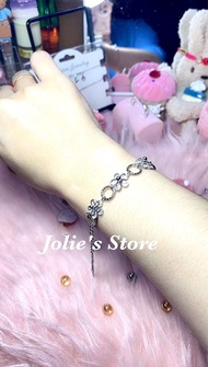 lắc tay inox L25 hoa xink xắn đính đá