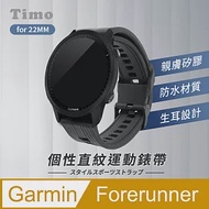 【Timo】Garmin 22mm通用 個性直紋運動手環替換錶帶