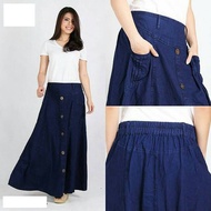 Rok Jeans Full Kancing 8 / / Button Rawis Rumbai