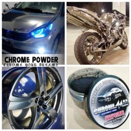 Magic Serbuk Chrome Powder Magic Paint Coating电镀漆 电镀粉Autosol Bosny Mirror Chrome Silver Rim Cover Se