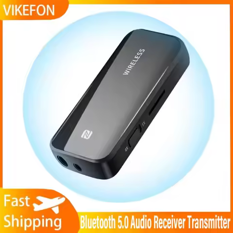 T40 Bluetooth 5.0 Aux Adapter Wireless NFC TF Card 3.5mm Jack Handsfree For TV PC Speaker Car Kit Au
