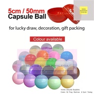 All New 50pcs 50mm 5cm Solid Color Empty Plastic Ball Capsules Ball Lucky Draw Ball Eggshell Ball Ga