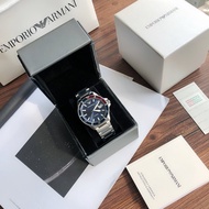 Emporio Armani นาฬิกาข้อมือผู้ชาย Diver Blue Dial Silver รุ่น AR11339