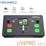 FEELWORLD LIVEPRO L1 V1 Multi Format Video Mixer Switcher 4xHDMI Inputs Camera Production USB3.0 Liv