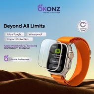 OKONZ Apple Watch Ultra 1/2 Protector Titanium Rim Case Ultra Glass