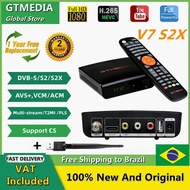 GTMEDIA V7 S2X/HD DVB-S/S2/S2X 1080P HD Satellite Receiver TV Box H.265 Auto Biss Key Upgrade From G