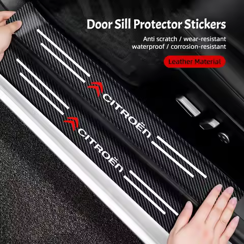 Car Door Sill Anti-scratch Strip Sticker Protection Decal For Citroen C4 C3 C5 C6 AIRCROSS C5X e-C4
