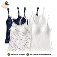 SHEWEAR BR765 Summer Tank Top PURE and Floral Lace Bow Camisole for Clothing Wanita with Foam Cup