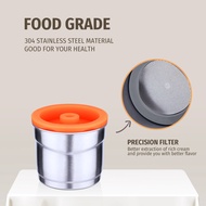 【i Cafilas】[YI01] Reusable Coffee Capsule Refillable Pods Cafe Cup Dripper Stainless SteelCrema Make