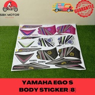 YAMAHA EGOS EGO S BODY STICKER (8) EGO EGO S STRIPE MOTOR BLACK / BLUE / MAGENTA