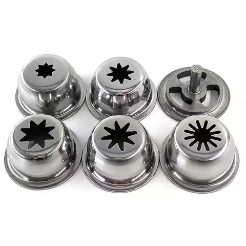 Solid Hollow Stainless Steel Churrera Churro Nozzle Mold for Churros Machine 4 Molds/ Set 53mm Out D