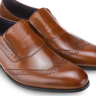 Mac&Gill Perforated Formal Men Shoes Oxford Leather Loafers รองเท้าผู้ชายหนังแท้แบบทางการ