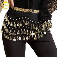 Subei1 Women's Belt Skirt - Tassel Design with Gold Coins, Perfect for Dancing Shows