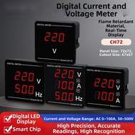 【VARSTR】CH72 Digital Panel Meter AC Voltage Current Frequency Meter 72x72mm 220V 380V