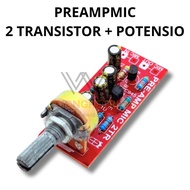 Kit Preamp Mic 2 Transistor Plus Potensio Penguat Mic 2 Tr with Potentio