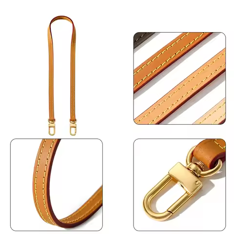 Versatile 1.0*60CM Genuine Leather Bag Strap For LV Mahjong Bag Underarm Modification Shoulder Strap