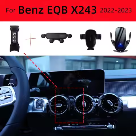 Car Phone Holder Base Special Mounts For Mercedes Benz EQB 250 300 2022-2023 Wireless Charging Stand