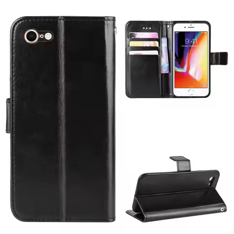 For Apple iPhone SE 2020 Case Luxury PU Leather Card Slots Wallet Lanyard Stand Case For Apple iPhon