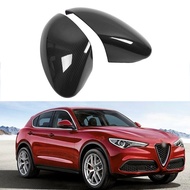 Suitable for 17-20 Alfa Romeo Alfa Romeo Stelvio Carbon Fiber Pattern Reversing Mirror Cover High Qu