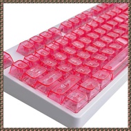 (JPTZ) Transparent Jelly Keycap Set 115 Key Custom Pink Key Cap Artisan Mechanical Keyboard MX Switc
