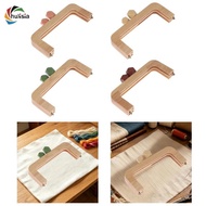 chulisia Handmade Purse Frame Wood Clasp for Bag Making Easy Installation Handle for Crochet and Lea