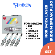 NGK 94124 Laser Iridium Spark Plug For Mazda 2/ 3/ 5/ 6/ Cx-5/ Cx-3/ Biante