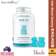 UNICHI Hair Boost Gummy 60 Gummies Unichi 蓝色护发养发软糖 小熊软糖60粒  防脱发掉发  for stronger hair
