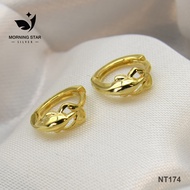 Morning Star 2022 Arrival Gold Plated / 925 Italy Silver Elegant Dolphin Clip Earrings NT174