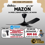 【deka+ MAZON 46/56】Deka Ceiling Fan 46/56" Remote Control / Kipas Siling Kawalan Jauh / Silent Motor