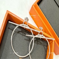 全新愛馬仕 Hermes Loop earrings, MM 925純銀耳環