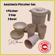 Aesthetic Pitcher Set Kitchenware with bowl and cup