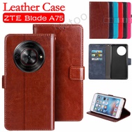 Flip Leather Phone Case For ZTE Blade A75 A73 A 75 A 73 BladeA75 BladeA73 ZTEBladeA75 ZTEBladeA73 4G