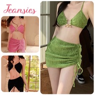 Sexy Swimsuit Bikini with Cover Up 3 in 1 Swimwear Beach Outfit For Women Terno
