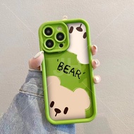 Casing OPPO A3X 4G A3 Pro 5G A79 5G A60 4G A74 5G A83 A18 4G A59 5G A54 5G A1 Casing Inggeris Bear L