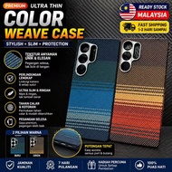 Casing Samsung S24 Ultra Kevlar Aramid Fiber Sunset Gradient Design Magnetic Ultra-thin For Galaxy S
