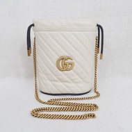 GUCCI GG Marmont mini bucket bag 白色水桶包