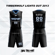 TIMBERWOLFS LIGHTS OUT 2013 Basketball Jersey Set