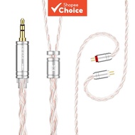 KBEAR FanMusic IEM Cable 6N OFC Silver Plated Earphone Upgraded Cords Headphone Extension Wire in Ea