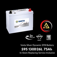 Varta Car Battery Silver Dynamic EFB S95/130D26L 75AH CCA - 720Amps