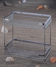 免鑽孔無痕貼片雙層置物架　萬用架　瓶罐架　廚房置物架廚房收納