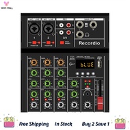 【WVH】--A4 Professional Portable Digital Dj Console with USB Mixer Border Live Singing 4 Channel Audi